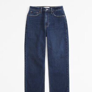 Abercrombie & Fitch Curve Love High Rise Vintage Straight Jeans